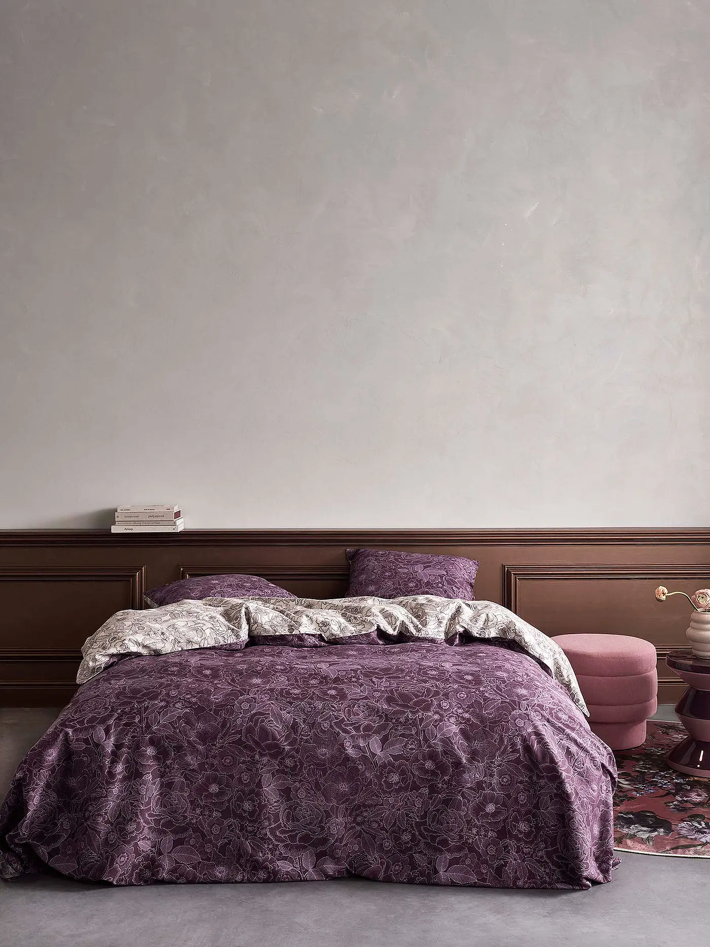 ESSENZA | Twill Bettwäsche CAMILLE 70x90cm / 140x200cm Plum Wine | 